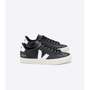 Veja CAMPO CHROMEFREE Men's Low Tops Sneakers Black/White | NZ 294TCE